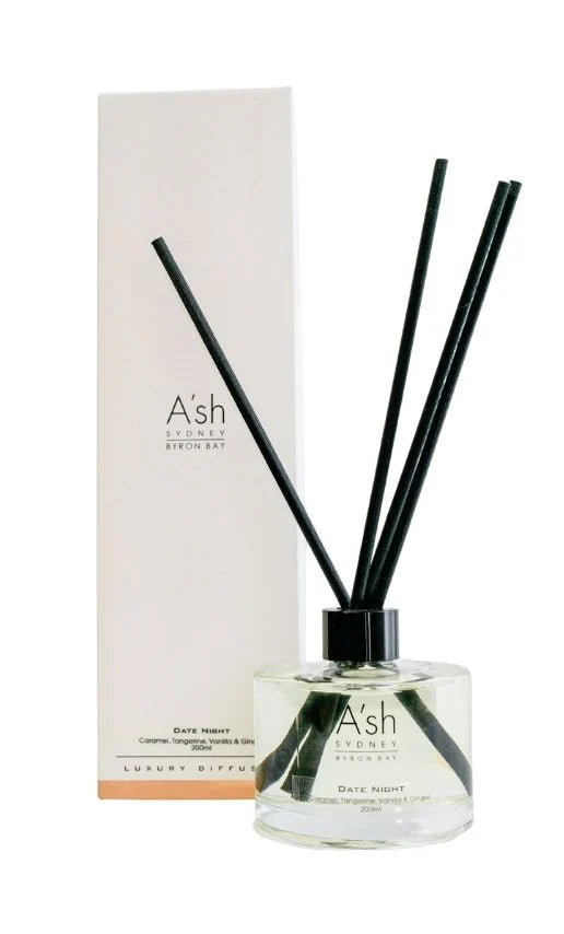 Ash Candles - Date Night Caramel, Tangerine, Vanilla & Ginger Diffuser