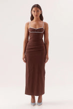 Load image into Gallery viewer, Britta Dress, Choc/ Sky