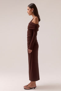 Elaian Long Sleeve Dress, Raisin
