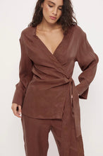Load image into Gallery viewer, Imprint Kimono Top, Nutmeg