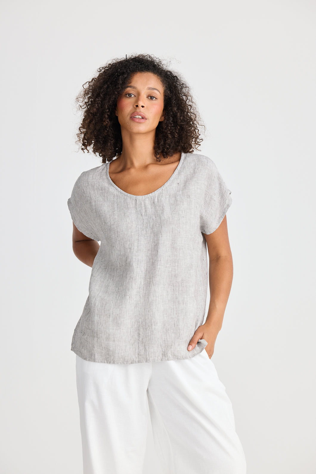 Havana Tee, Charcoal Fleck