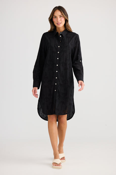 Palm Overshirt Black - Holiday Trading Co