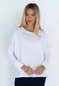 Humidity Lifestyle - Long sleeve Dippy Tee, White