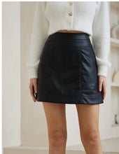 Load image into Gallery viewer, Lexi Mini Skirt, Black Pleather