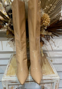 Django & Juliette - Niam Boots, Camel Patent Leather