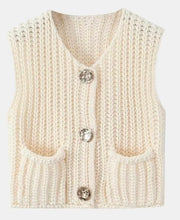 Load image into Gallery viewer, Reid Knit Vest, Cream