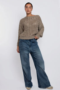 Lola Crochet Sweater iced Coffee