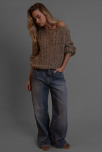 Load image into Gallery viewer, Lola Crochet Sweater iced Coffee