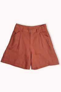Hut Clothing - Linen Shorts, Rust