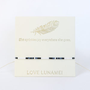 Love Lunamei - Inspiration Bracelet, Charcoal & White