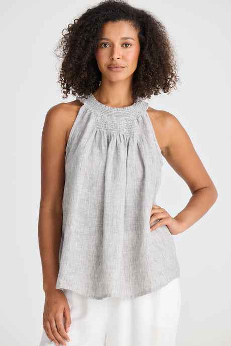 Lopez Top, Charcoal Fleck