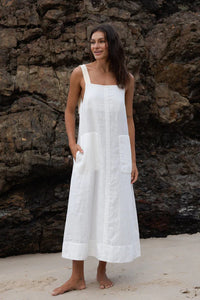 Lilly Pilly Collection - Remi Linen Dress, Ivory