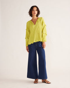 MOS The Label - Jean Blouse, Lime