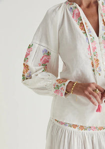 MOS The Label - The  Ophelia Blouse, Ivory