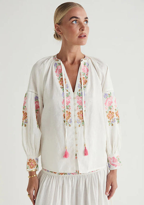 MOS The Label - The  Ophelia Blouse, Ivory