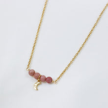 Load image into Gallery viewer, Mahina Necklace Gold pink  - Love Lunamei