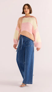Marcella colour block sweater-Minkpink