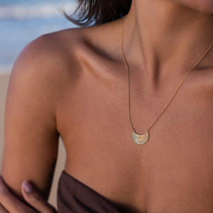 Love Lunamei - Moon Beam Necklace, Gold/ Pink