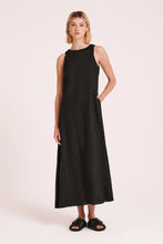 Load image into Gallery viewer, Nude Lucy - Desi Linen Maxi Dress, Black