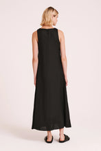 Load image into Gallery viewer, Nude Lucy - Desi Linen Maxi Dress, Black