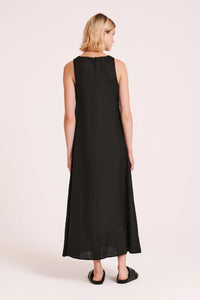 Nude Lucy - Desi Linen Maxi Dress, Black