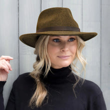 Load image into Gallery viewer, RW170 Mix Khaki  Wool felt fedora