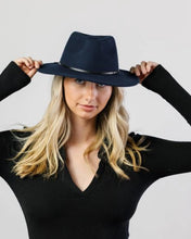 Load image into Gallery viewer, RW180 Navy Leura Fedora Wool felt