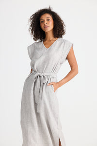 Sebou Dress, Charcoal Fleck