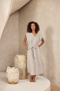 Sebou Dress, Charcoal Fleck