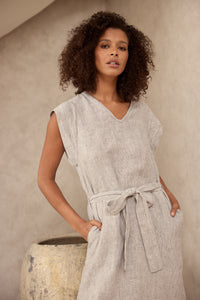 Sebou Dress, Charcoal Fleck