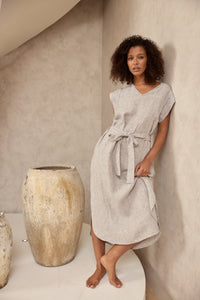 Sebou Dress, Charcoal Fleck