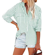 Load image into Gallery viewer, Sailor shirt green stripe