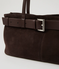 Load image into Gallery viewer, Tilda Leather Bag, Dark Choc Suede
