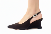 Load image into Gallery viewer, Celein Suede Dark Brown Heels