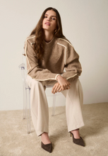 Load image into Gallery viewer, Getaway Sweater Mocha and ivory