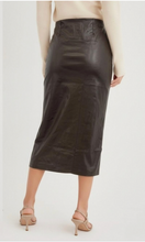 Load image into Gallery viewer, Lydia Skirt Chocolate Vegan Leather