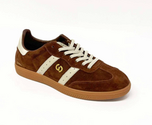 Load image into Gallery viewer, Goodsole 2001 Parallel Sneakers, Coffee/ Ivory Stripe