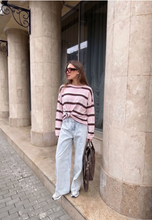 Load image into Gallery viewer, Cherry Long sleeve Knit Pink and Chocolate