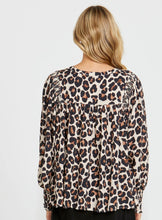 Load image into Gallery viewer, Sass Clothing - Kylie Shirred Top, Animal