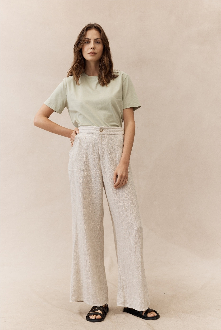 Little Lies - Jude Linen Pants, Natural