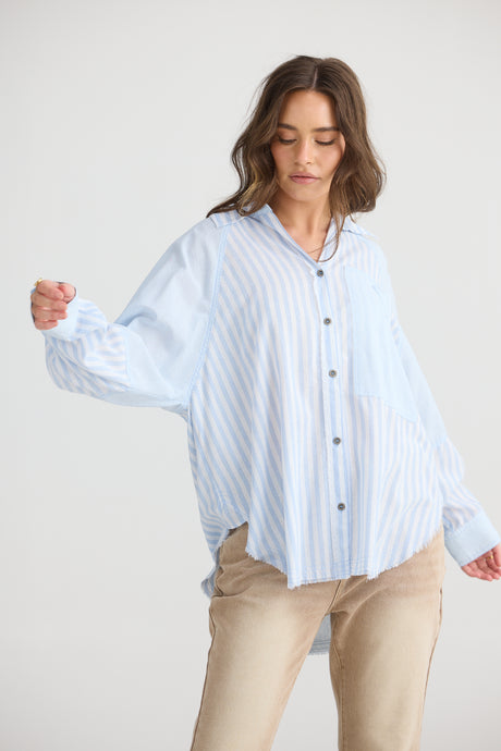 Yellowstone denim stripe shirt
