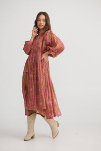 Wisteria Dress Midi - Autum Spritz