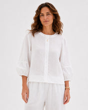 Load image into Gallery viewer, Penny Blouse White Linen