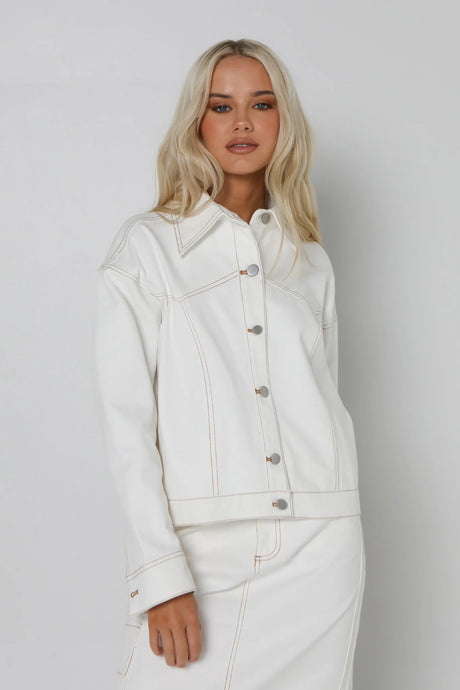 Lost In Lunar - Tori Jacket, White Denim