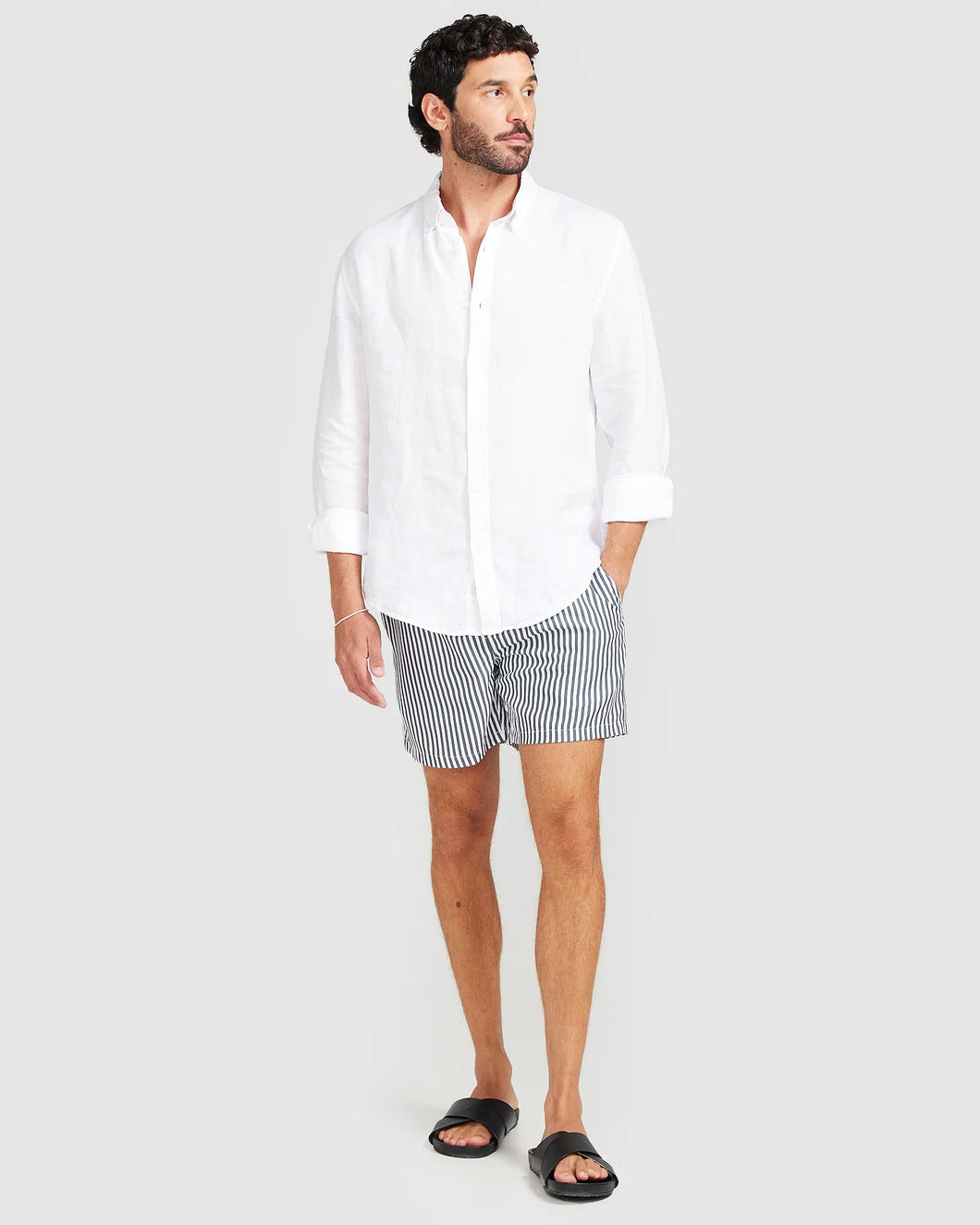 Vacay - Linen Shirt, Whire