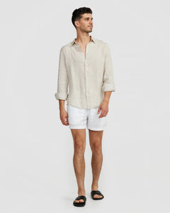 Vacay - Linen Shirt, Browne Stripe