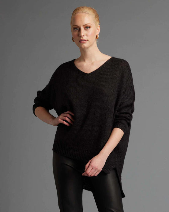 Fate & Becker - Someday Oversized Knit Top, Black