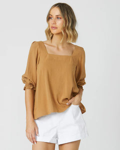 Sass Clothing - Alexis Top, Toffee
