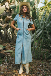Bambi Midi Dress, Denim