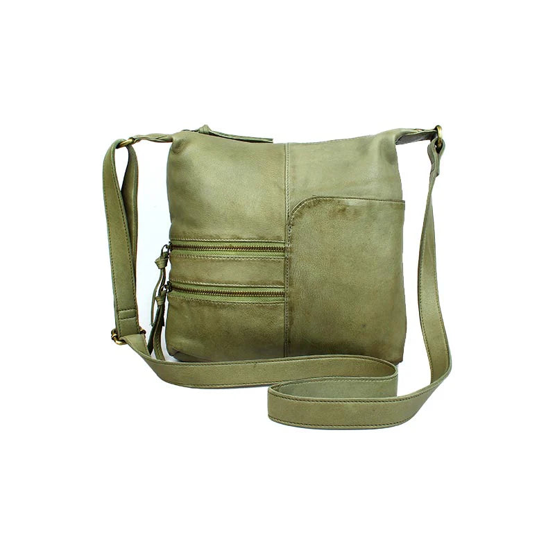 BL-06 Wash Learher bag Green